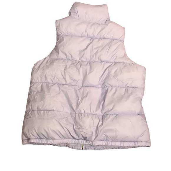 Old Navy Womens Puffer Vest Purple Zipper Up Pockets Mock Neck Fleece Lined XL - Picture 2 of 4
